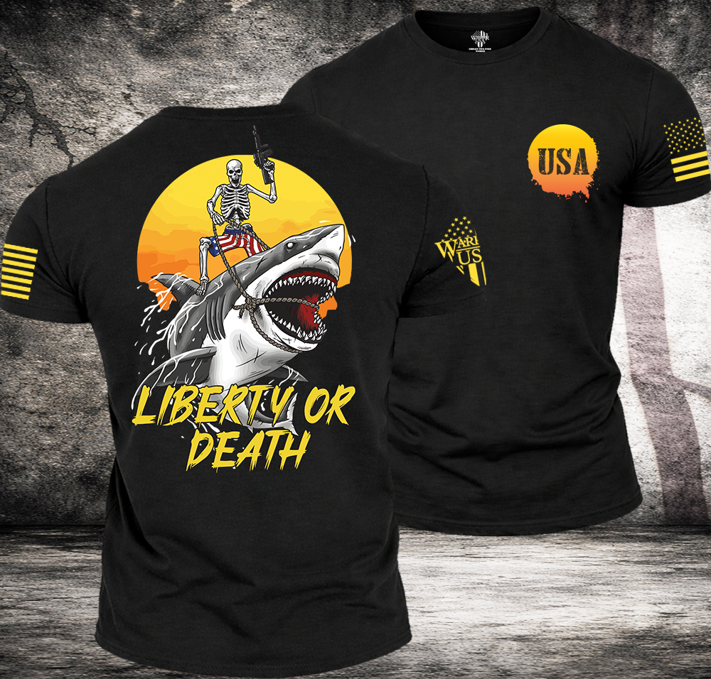 (New Release) Liberty Or Death (Shark Week), Comfortable, and Premium Quality (Pre Order) Print Date 9/26